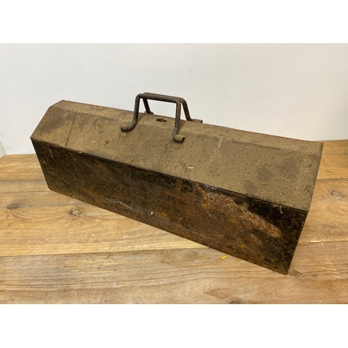 236 - Vintage Metal Toolbox, 61cm