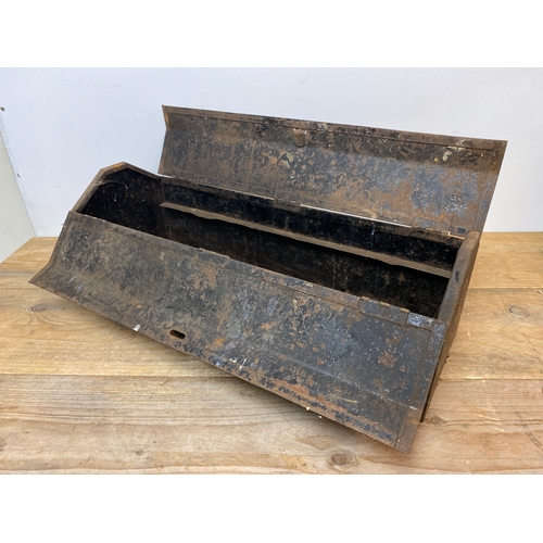 236 - Vintage Metal Toolbox, 61cm