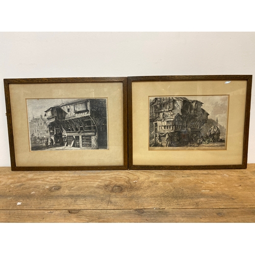 251 - Two Framed Pictures of Lamb Row, Chester