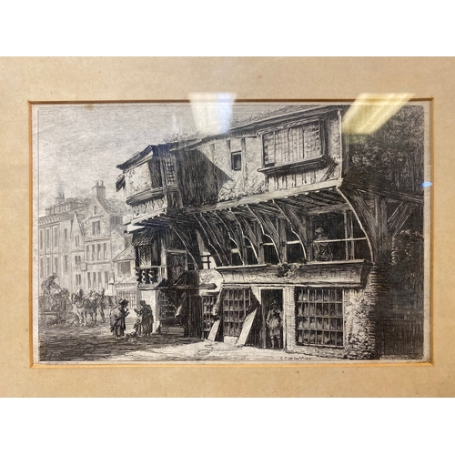 251 - Two Framed Pictures of Lamb Row, Chester