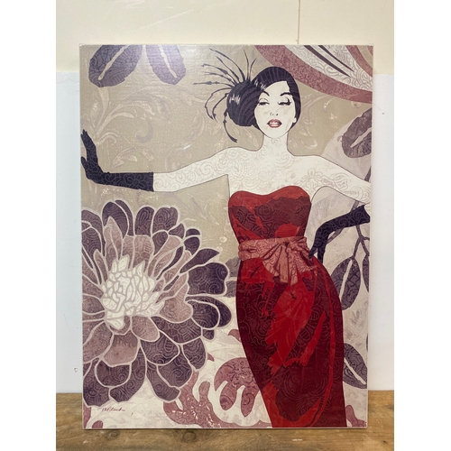 256 - Plaster Print on Canvas of a Lady (60x80cm)