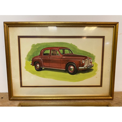 262 - Pair of Framed Motoring Watercolours