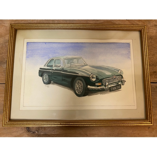 262 - Pair of Framed Motoring Watercolours