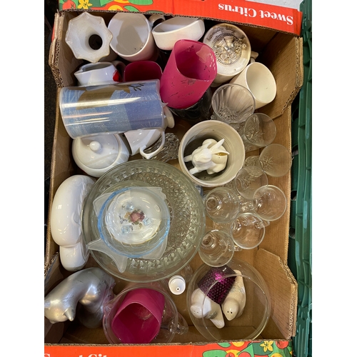 292 - 4 boxes of Homeware, glass and bric a brac