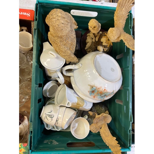 292 - 4 boxes of Homeware, glass and bric a brac