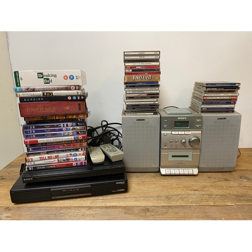 309 - Sony Stereo and DVD Player with Mixed Media