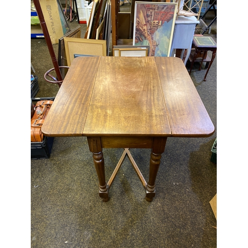 324 - Edwardian Solid Wood Drop Leaf Table