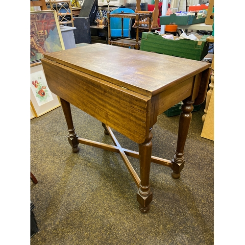 324 - Edwardian Solid Wood Drop Leaf Table