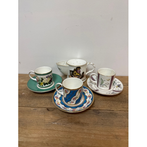 331 - Coalport cups and saucers and a Coalport shaving cup