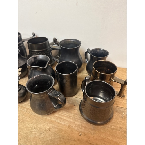 334 - Collection of 13 Prinknash black glazed pottery