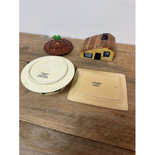 340 - Pair of Shorter & Son Ceramic Cheese / Butter Dishes