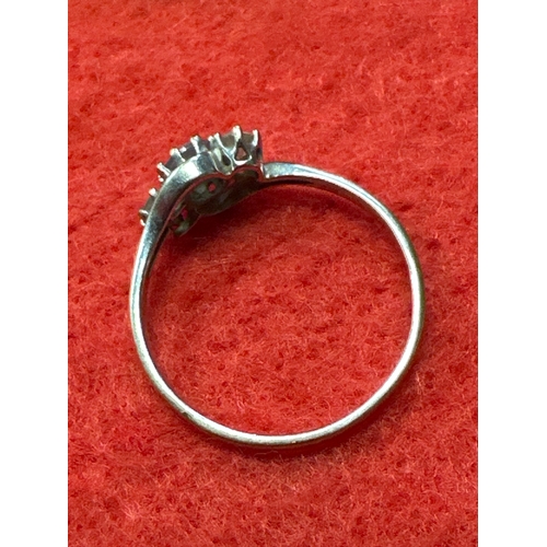 24 - Ladies 9ct white Gold Ring Size P