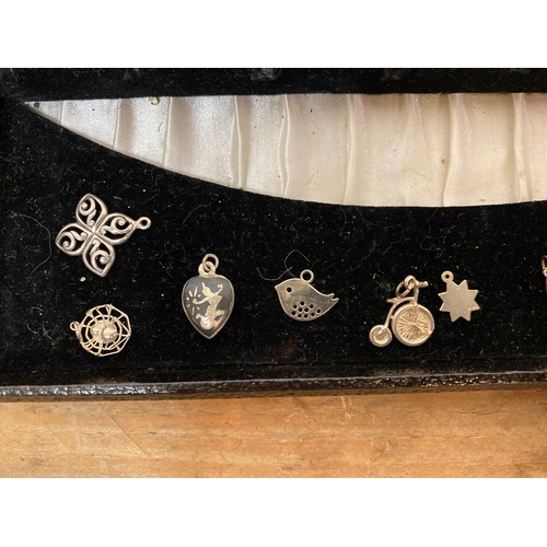 36 - Collection of 18 Charms including 925 Silver