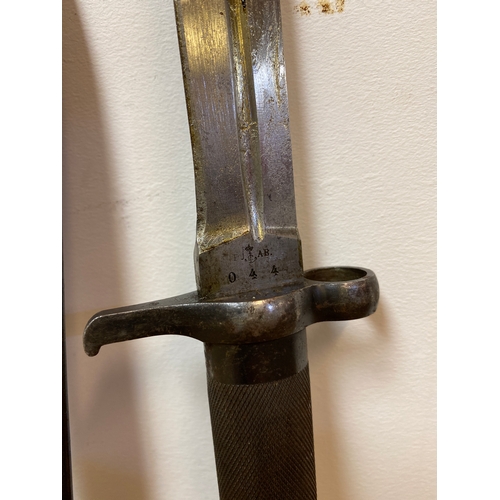 49 - Swedish EJ & AB Mauser Bayonet with Scabbard 13.5”, Vintage Anchor Crown Stamp