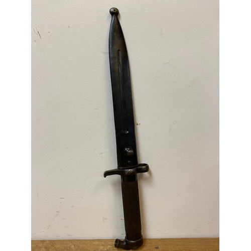 49 - Swedish EJ & AB Mauser Bayonet with Scabbard 13.5”, Vintage Anchor Crown Stamp