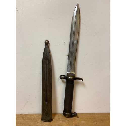 50 - Swedish EJ & AB Mauser Bayonet with Scabbard 13.5”, Vintage Anchor Crown Stamp