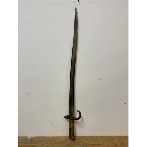 52 - C.1870’s French Bayonet, 22.5” Blade - stamped AB 53129