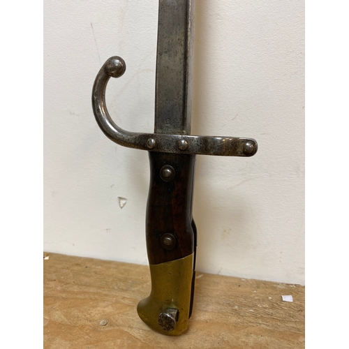 63 - French Model 1874 Bayonet “Gras”, stamped 36334