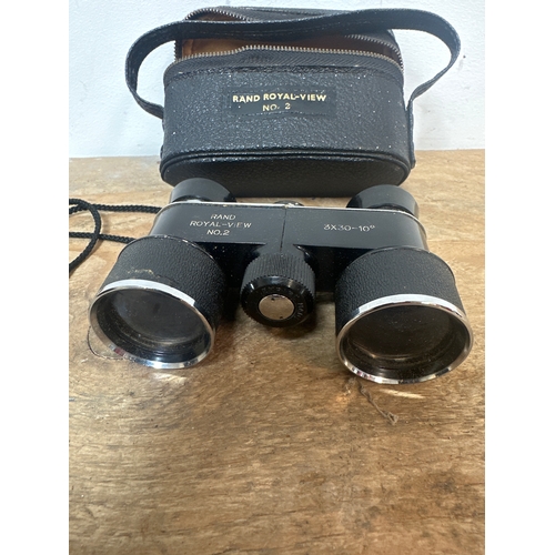 68 - Pair of Rand Royal view no.2 3x30 binoculars with case