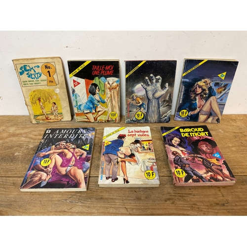 80 - 7x Vintage French Erotic Comic Books