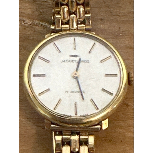 94 - Jaquet Droz 1950s wristwatch (rolled gold) working order