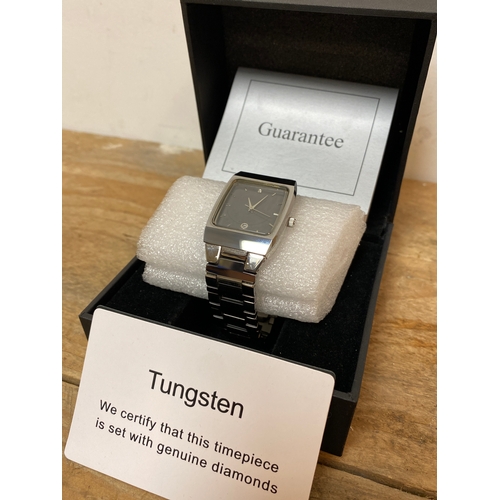 96 - ‘Tungsten’ Stainless Steel Wristwatch set with Diamonds