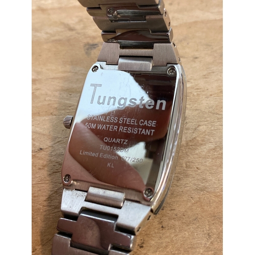 96 - ‘Tungsten’ Stainless Steel Wristwatch set with Diamonds