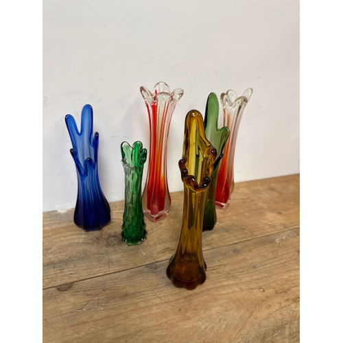 103 - Six collectable glass vases