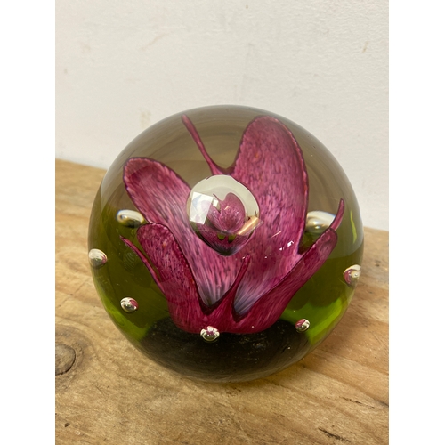 105 - Caithness Art Glass Paperweight ‘Dream Flower’ 48/750