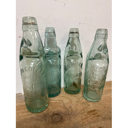 118 - Collection of 10 antique glass codd bottles all complete with glass marbles