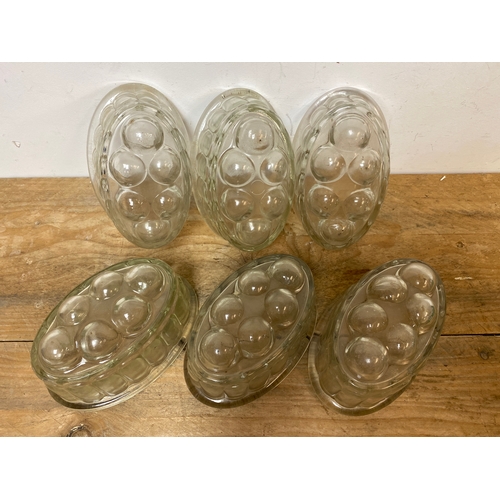 121 - Six Vintage Glass Jelly Moulds