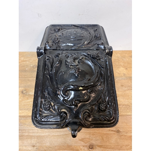 139 - Heavy Cast French Coal Scuttle, 20”