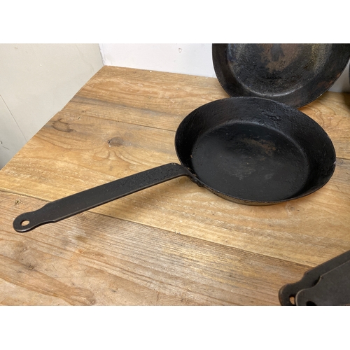 152 - Nine 10” Steel Catering Frying Pans