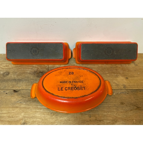 155 - LeCreuset Volcano Orange Enamelled Cookware