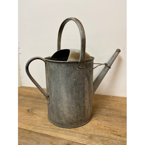 167 - Galvanised Steel Watering Can, 18”