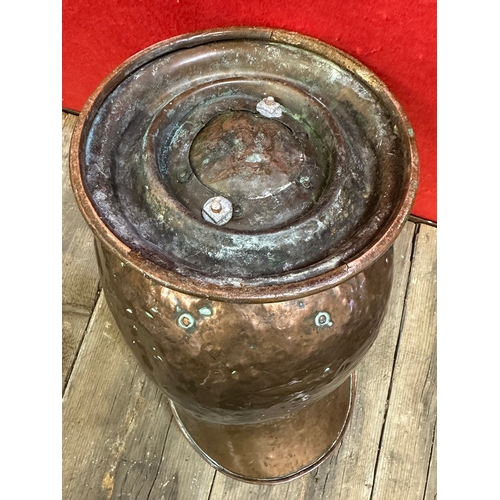 178 - Heavy antique copper coal bucket