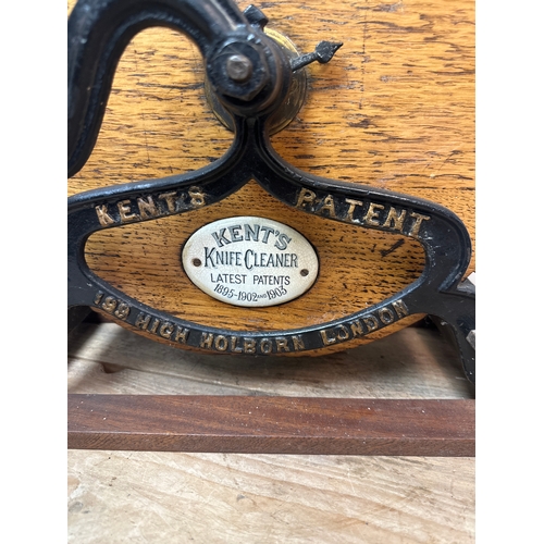 187 - Antique Kent’s knife cleaner Holborn London early 1900s