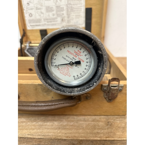 188 - Thomas Ashworth Speedy Moisture Tester .Photometer. Scales. Original Fitted Box