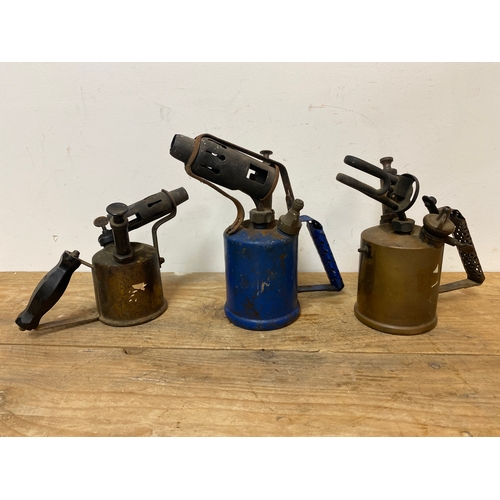 189 - Three Vintage Industrial Blowtorches