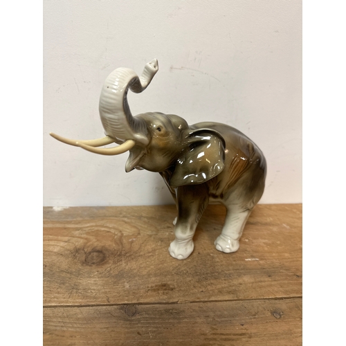 197 - Royal Dux ceramic elephant (Great condition)