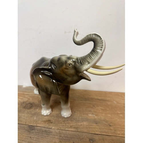 197 - Royal Dux ceramic elephant (Great condition)