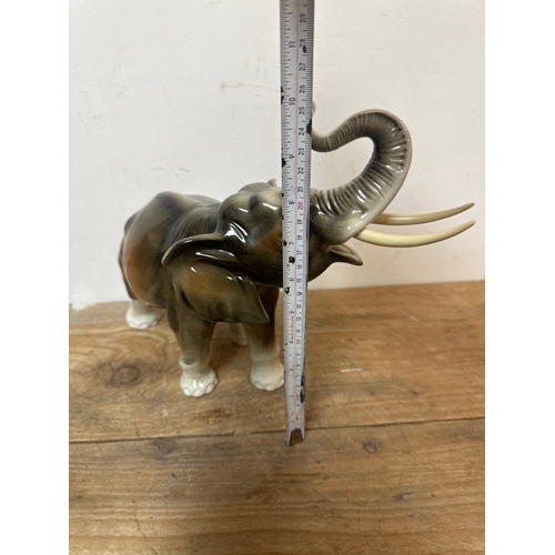 197 - Royal Dux ceramic elephant (Great condition)