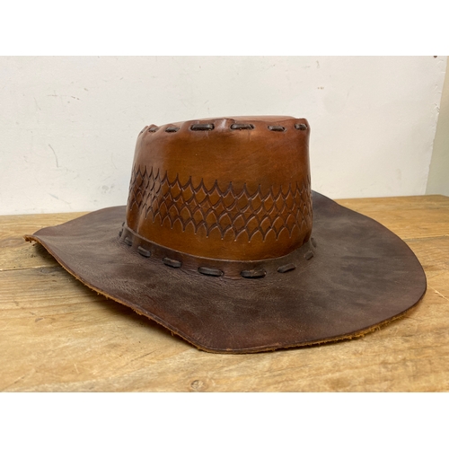 219 - Pair of Leather Hats