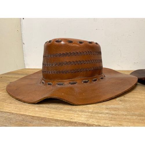 219 - Pair of Leather Hats