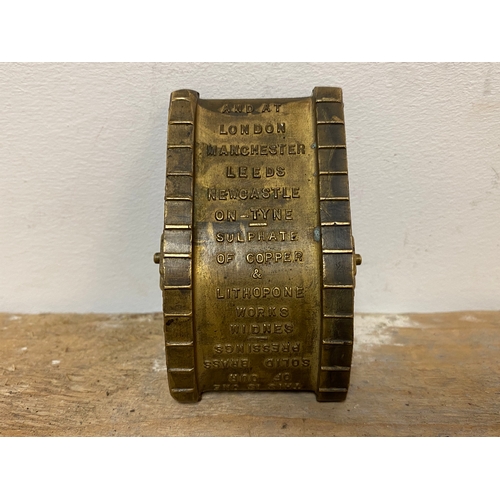 246 - WW1 Brass Tank Paperweight by McKechnie of Birmingham