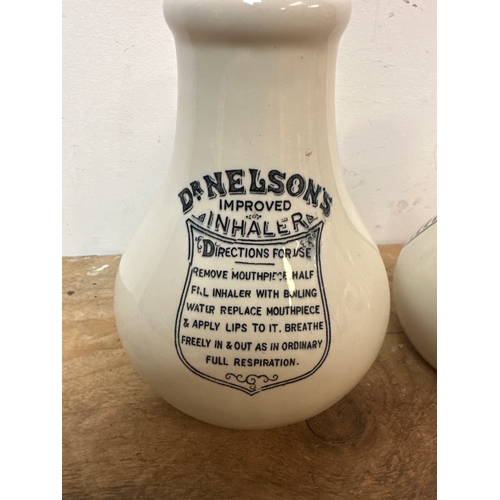 252 - Pair of collectable Dr Nelson’s ceramic inhalers