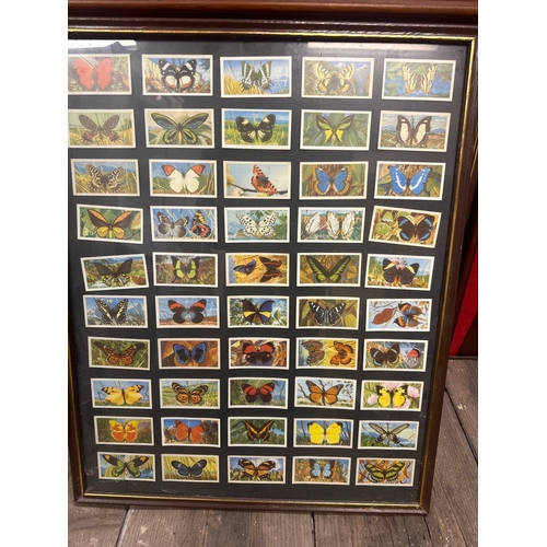 271 - Two sets of framed collectable cigarette card.