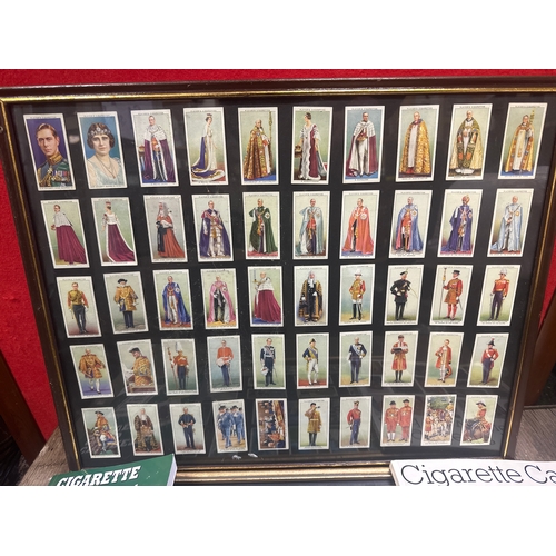 275 - Two framed cigarette card sets and two cigarette card books