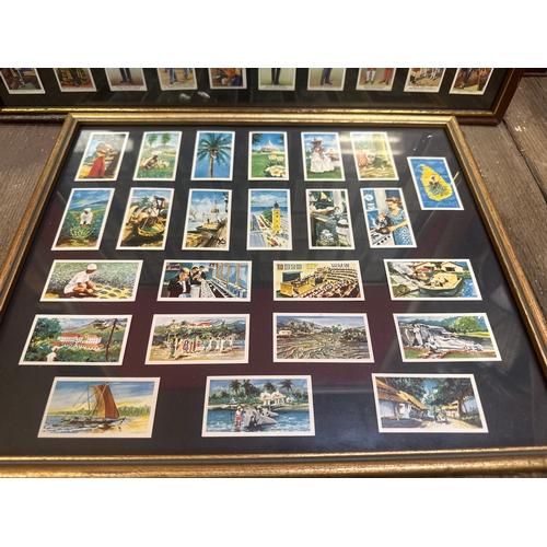 275 - Two framed cigarette card sets and two cigarette card books