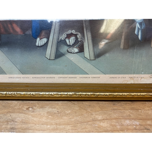 290 - Framed Italian Print of the Last Supper, 82.5x41.5cm